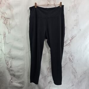 Boody Leggings Womens XL Black Crop High Rise Bamboo Organic Cotton